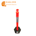 Plastic and Rubber Base Reflective T-Top Warning Post