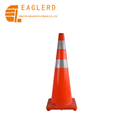 90cm all red Reflecitve flexible PVC Traffic Cone 