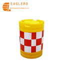 Roadway safety water filled plastic traffic barrier 
