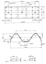 Design drawings for Brazil standard W beam guardrial