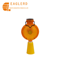 Portable Solar LED Warning Flashing Traffic Cone Light