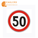 Speed limit round aluminum traffic sign with reflective sheeting 