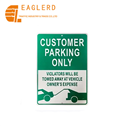 Customer parking Reflective Aluminum traffic Road Warning Sign 
